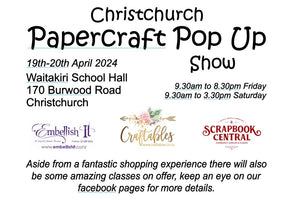 Christchurch Paper Craft Pop-Up Show 19th to 20th April 2024 Classes