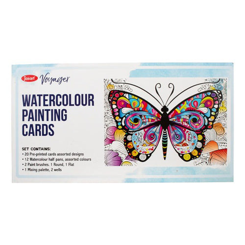 Jasart - Voyager Watercolour - Watercolour Colouring Cards (280mmx148mm)