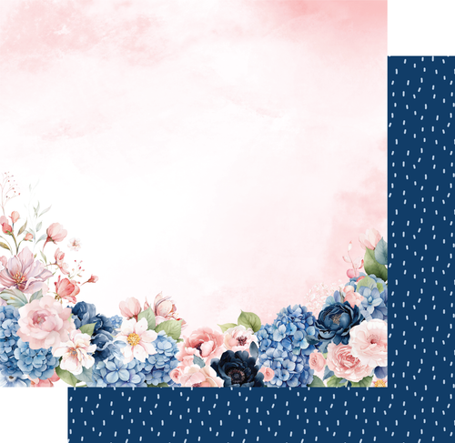 Uniquely Creative - Indigo Bloom - 12x12 Pattern Paper "Blushing"