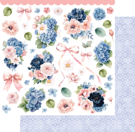 Uniquely Creative - Indigo Bloom - 12x12 Pattern Paper "Hydrangea"