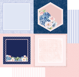 Uniquely Creative - Indigo Bloom - 12x12 Pattern Paper "Softly"