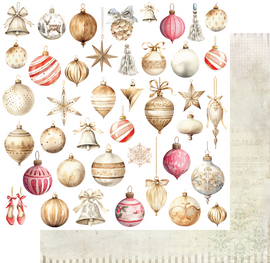 Uniquely Creative - Home For Christmas - 12x12 Pattern Paper "Vintage Baubles"