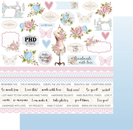 Uniquely Creative - Patchwork Roses - 12x12 Pattern Paper "Layer Cake"