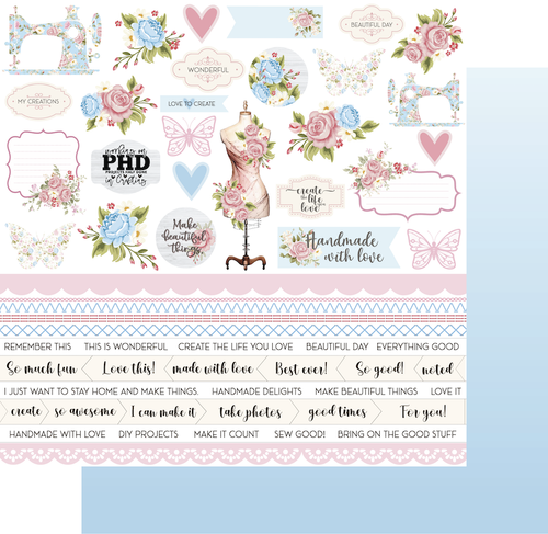 Uniquely Creative - Patchwork Roses - 12x12 Pattern Paper "Layer Cake"