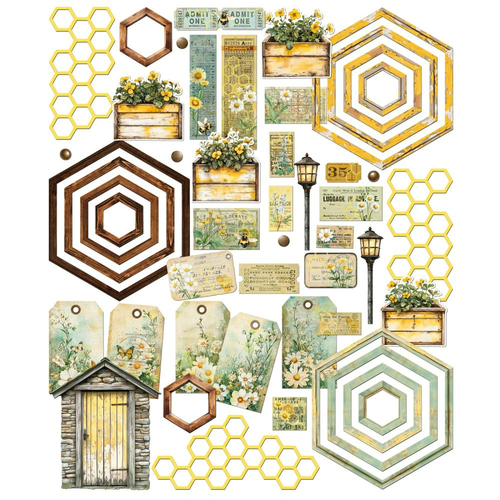 49 and Market - Botanical Buzz - Die-Cut Elements