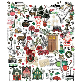 49 and Market - Mistletoe and Memories - Ephemera Set "Icons & Titles" (187pcs)