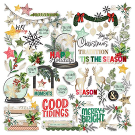 49 and Market - Mistletoe and Memories - Foiled Die Cut Assortment (82pcs)