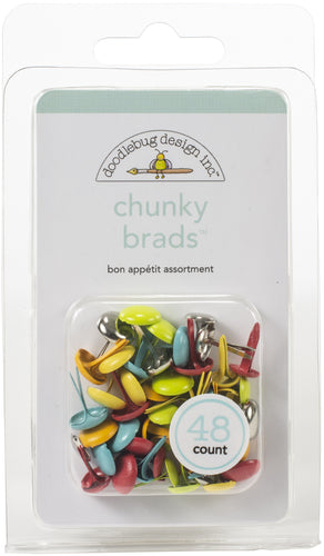 Doodlebug Design Inc - Chunky Brads - Bon Appetit Assortment (48pk)