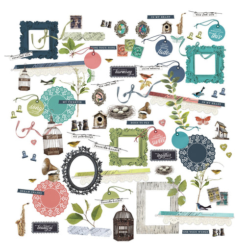 49 and Market - Birdsong - Laser Cut Elements (Ephemera)