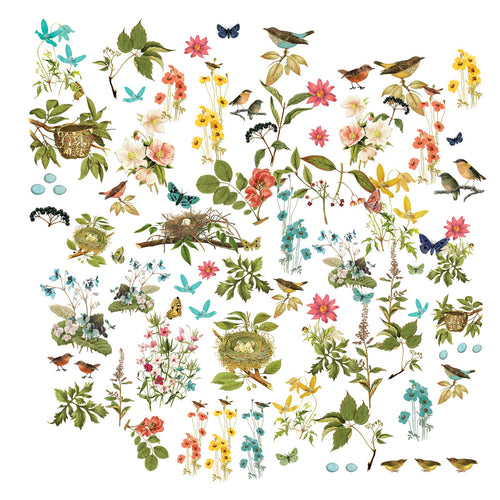 49 and Market - Birdsong - Laser Cut Pieces - Wildflowers (Ephemera)