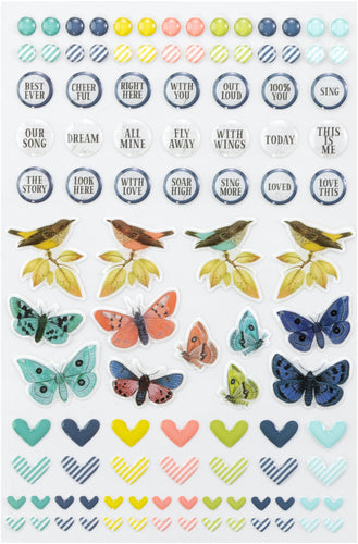 49 and Market - Birdsong - Wishing Bubbles Epoxy Stickers