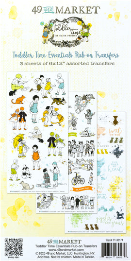 49 and Market - Toddler Time - 6x12 Essentials Rub-ons