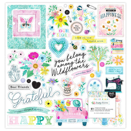 American Crafts - Paige Evans - Happy Haven - Foam Stickers (51pcs)