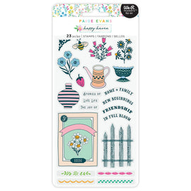American Crafts - Paige Evans - Happy Haven - Stamp Set (23pcs)