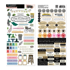 49 and Market - The Flower Emporium - Cardstock Stickers (145pcs)