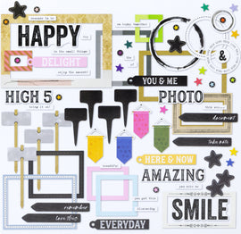 49 and Market - The Flower Emporium - Chipboard "Basics" (79pcs)