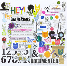 49 and Market - The Flower Emporium - Chipboard "Bits" (92pcs)