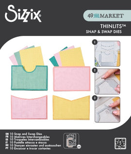 Sizzix - 49 and Market - Thinlits Snap & Swap Die Set - Pockets (10pcs) (666877)