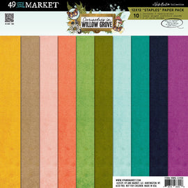 **Pre-Order** 49 and Market - Curiosities In Willow Grove - 12x12 "Staples" Collection Pack (10 Sheets) (ETA Mid Oct 25)
