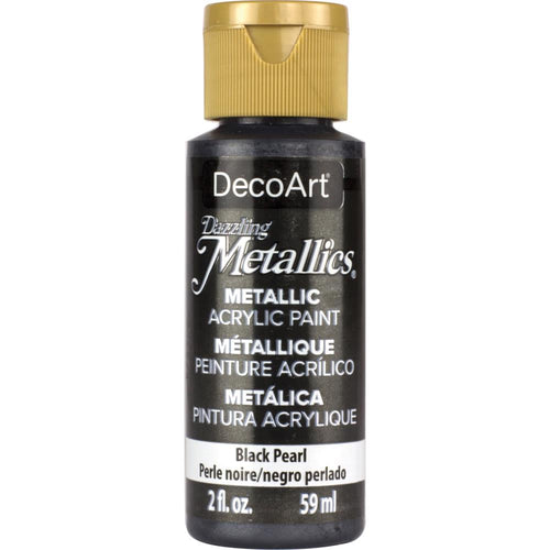 DecoArt - Dazzling Metallics Acrylic Paint - Black Pearl 2 fl oz