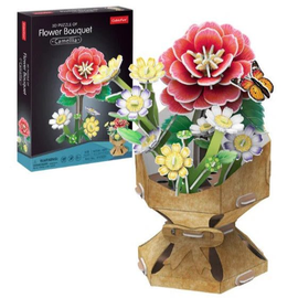Cubic Fun - 3D Puzzle of Flower Bouquet - Camellia