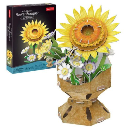 Cubic Fun - 3D Puzzle of Flower Bouquet - Sunflower