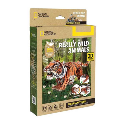 National Geographic - 3D Jigsaw Puzzle - Really Wild Animals - Siberian Tiger