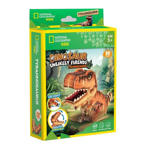 National Geographic - 3D Jigsaw Puzzle - Dinosaur Unlikely Friends - Tyrannosaurus Rex (T-Rex)