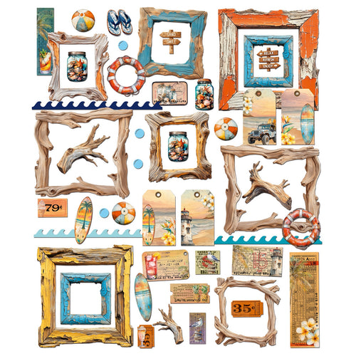 49 and Market - Beach Vibes - Die-Cut Elements