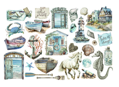 Stamperia - Silent Sea - Ephemera (Adhesive)