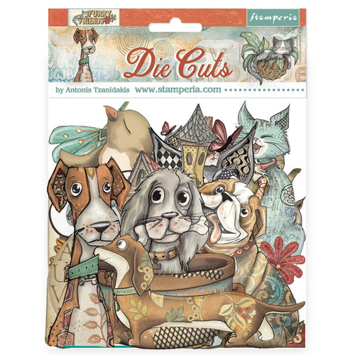 **Pre-Order** Stamperia - Furry Friends - Die Cuts (ETA Beg Nov 25)