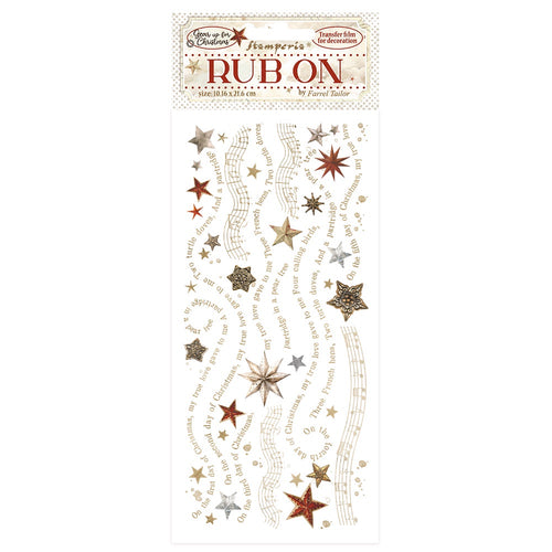 Stamperia - Gear Up For Christmas - Rub-ons "Stars"