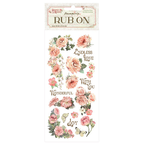 Stamperia - House of Roses - Rub-ons "Writings and Roses"