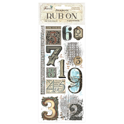 Stamperia - Fortune - Rub-ons "Numbers"