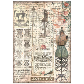 Stamperia - Brocante Antiques - A4 Rice Paper "Mannequin"