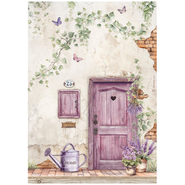 Stamperia - Lavender - A4 Rice Paper "Door"
