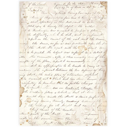 Stamperia - A4 Rice Paper "Handmade Letter"