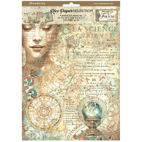 Stamperia - Fortune - A4 Assorted Rice Papers (6 Sheets)