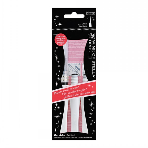 Kuretake - Zig Wink of Stella Brush II - Glitter Marker Clear and 2 Refills