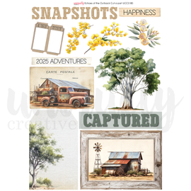 Uniquely Creative - Echoes of the Outback - A4 Cut-A-Part Sheet