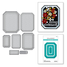 Spellbinders - Home for the Holidays - Die Set - Emerald Cut Labels and Tag 7pc