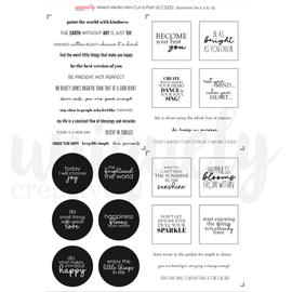 Uniquely Creative - Heart & Soul - A4 Mixed Media Mini Cut-A-Part Sheet