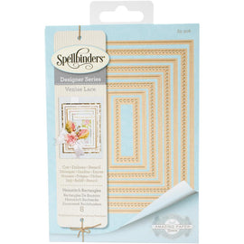 Spellbinders -Shapeabilities Dies by Becca Feeken - Venise Lace Hemstitch Rectangles