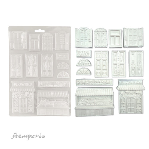 Stamperia - Art of Travelling - Soft Mould A4 Size - Doors and Window
