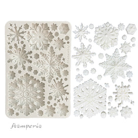 Stamperia - Create Happiness Dewdrops - Silicon Mould A5 - Snowflakes