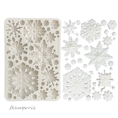 Stamperia - Create Happiness Dewdrops - Silicon Mould A5 - Snowflakes