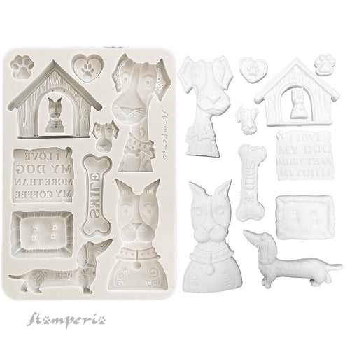**Pre-Order** Stamperia - Furry Friends - Silicon Mould A5 - I Love My Dog (ETA Beg Nov 25)