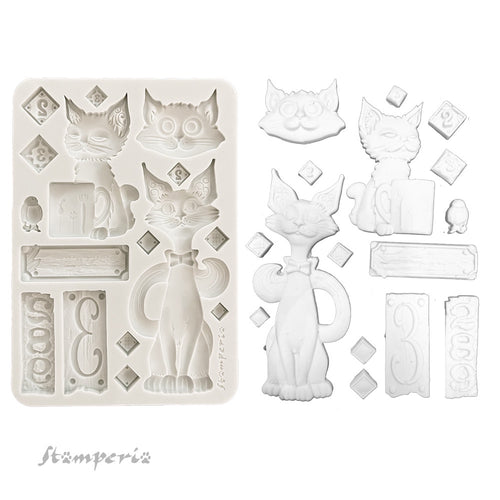 **Pre-Order** Stamperia - Furry Friends - Silicon Mould A5 - Cats (ETA Beg Nov 25)