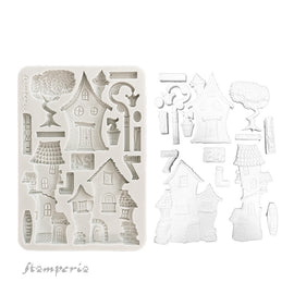 **Pre-Order** Stamperia - Furry Friends - Silicon Mould A5 - Houses (ETA Beg Nov 25)