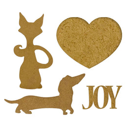 **Pre-Order** Stamperia - Furry Friends - MDF Crafty Shapes - Dog and Cat Silhouette (ETA Beg Nov 25)